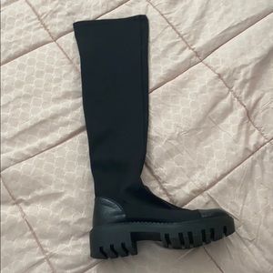 Black knee high ZARA boots
